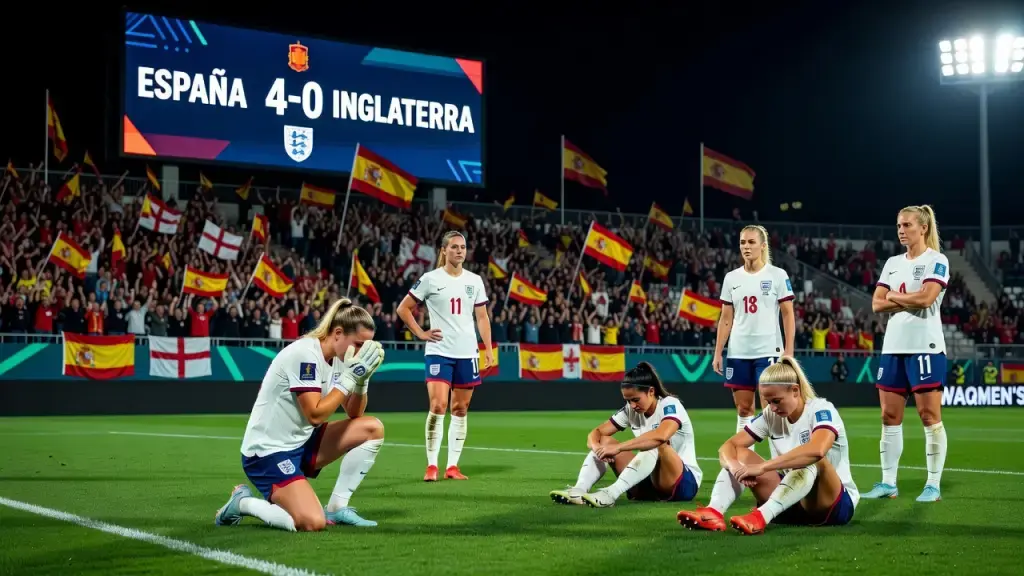 Inglaterra tropeça diante da Espanha e cai para a repescagem